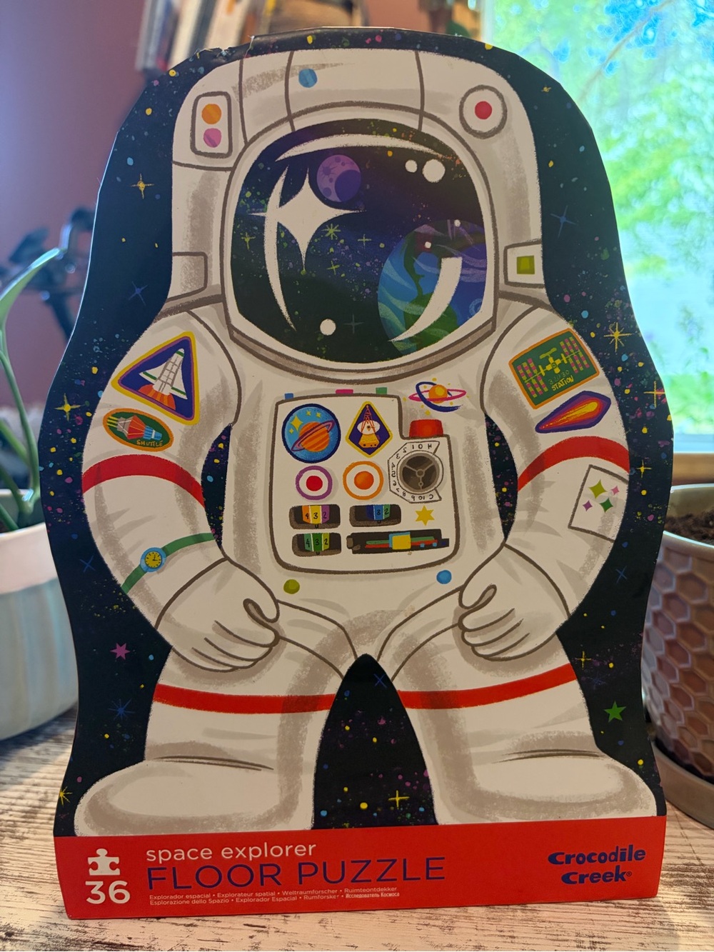 Crocodile Creek Space Explorer Floor Puzzle - Astronaut & Planets